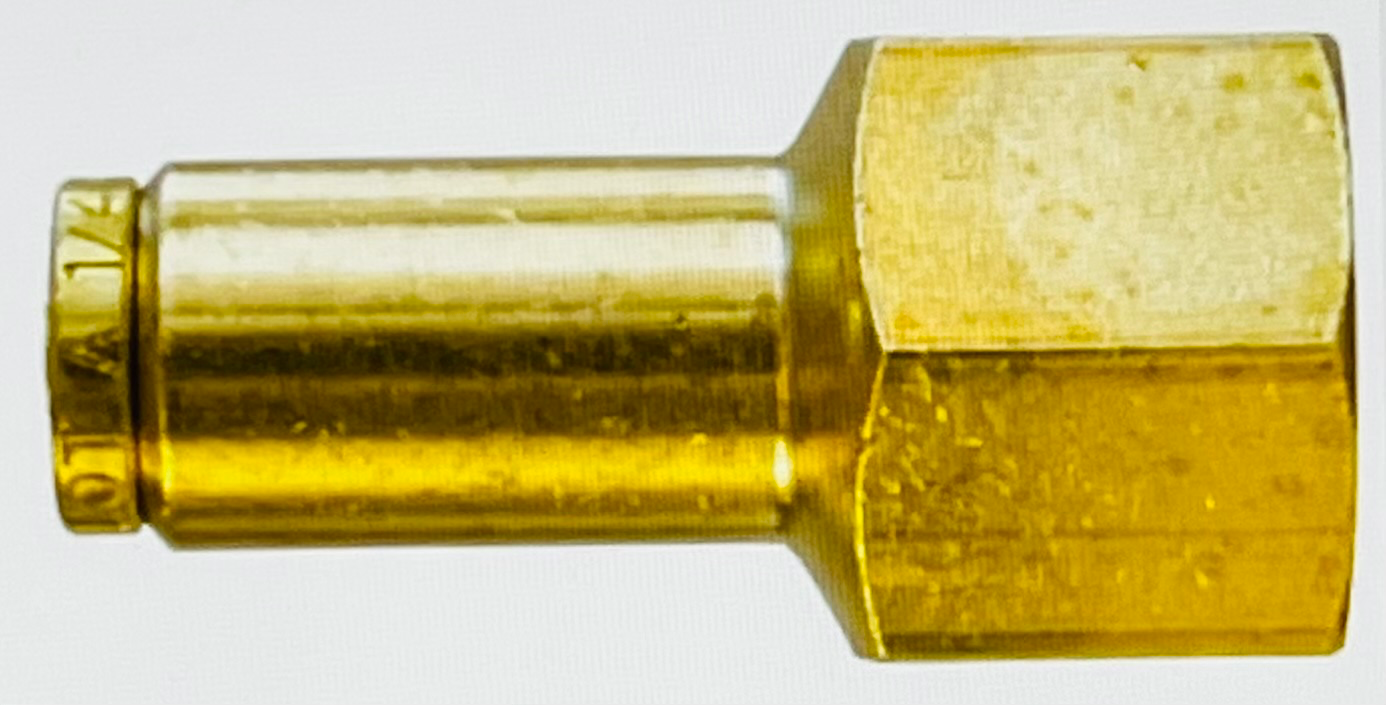 Brass PLC Female Connector 3/8 X1/4in
