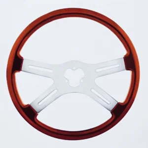 18" Vibrant Color 4 Spoke Steering Wheel - Cadmium Orange.