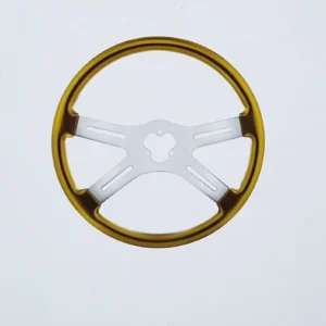 18" Vibrant Color 4 Spoke Steering Wheel - Electric Yellow