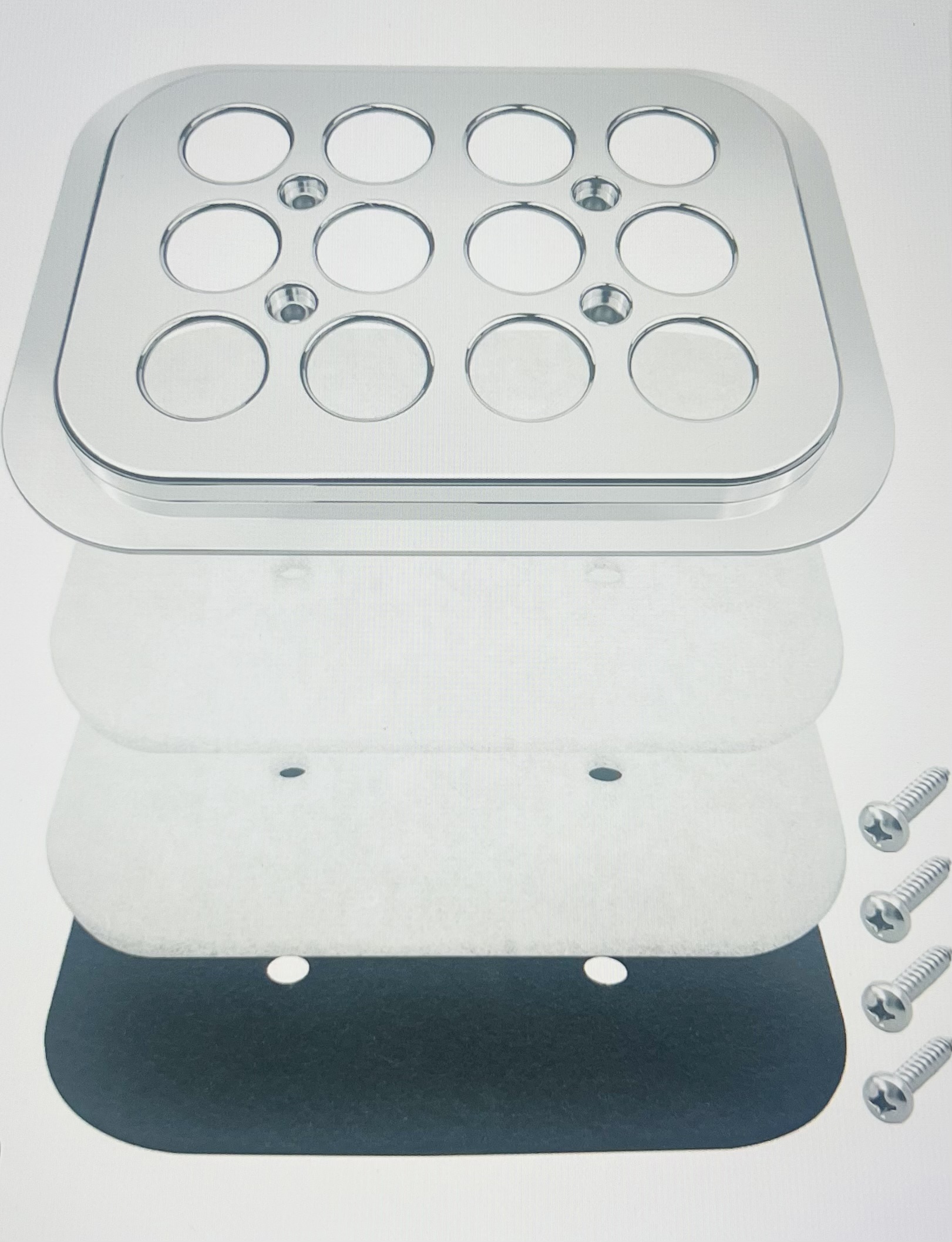 Cabin Air Filter Compatible With Kenworth T600, T450, T800, W800, W900, T600B, W900L, 1986-2015 Up Chromed Exterior Cool Filter With 2 Layers Of Filter. Replaces CF19501C - Image 2