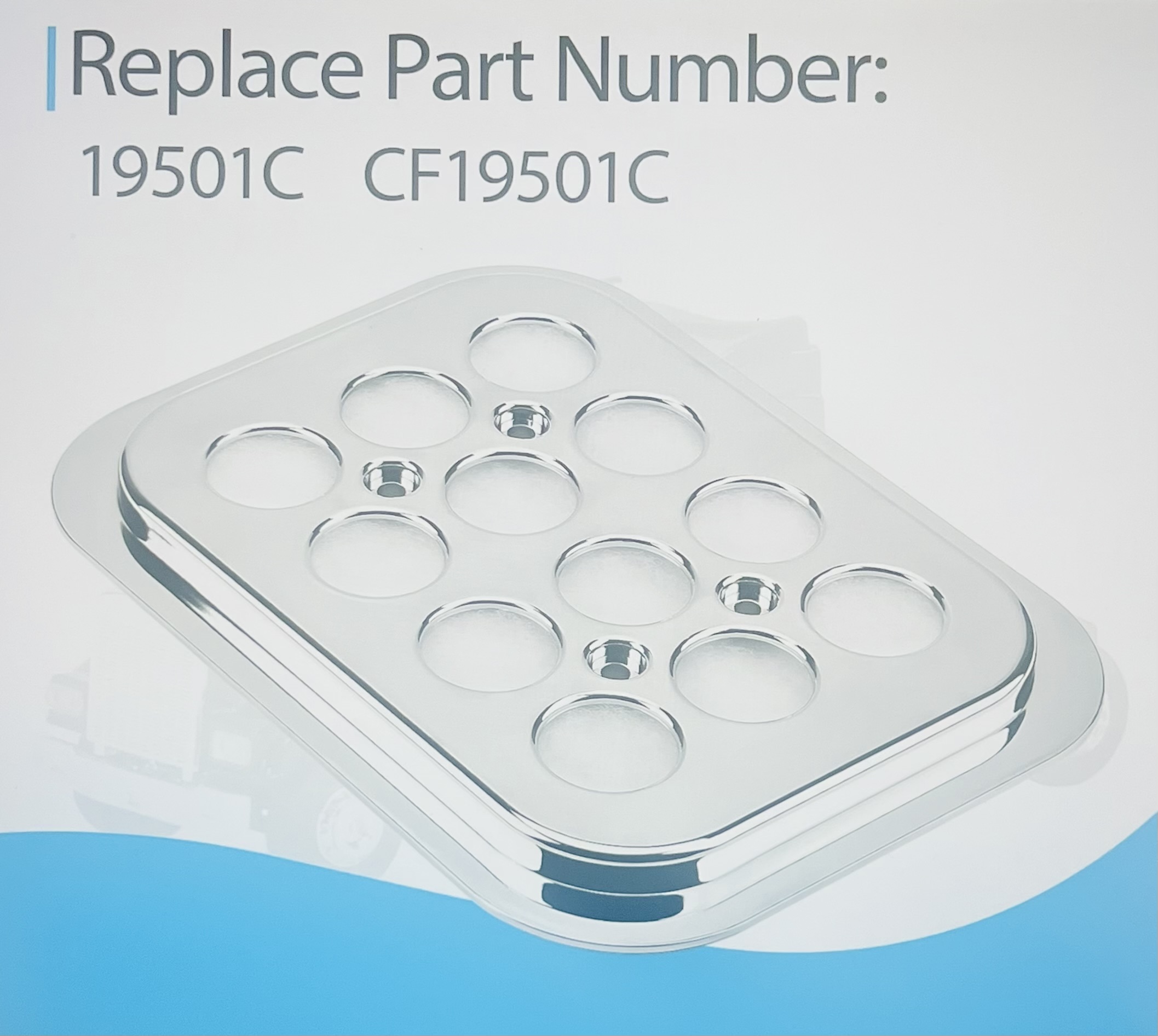 Cabin Air Filter Compatible With Kenworth T600, T450, T800, W800, W900, T600B, W900L, 1986-2015 Up Chromed Exterior Cool Filter With 2 Layers Of Filter. Replaces CF19501C - Image 3