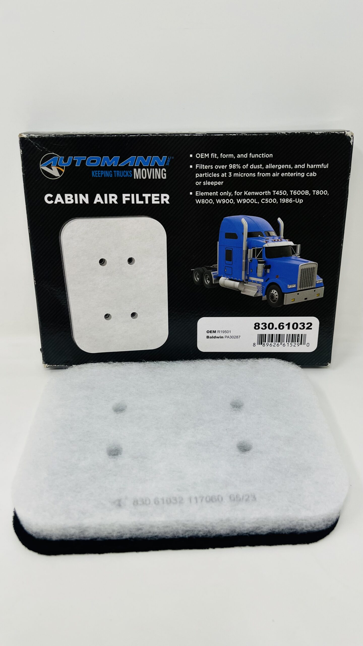 Cabin Fresh Air Filter Element For Kenworth Trucks Models, T450, T600B, T800, W800, W900, W900L, And C500 From 1986 Onward. Replaces PA30287,CAF24026XLLFB/ R19501 - Image 2