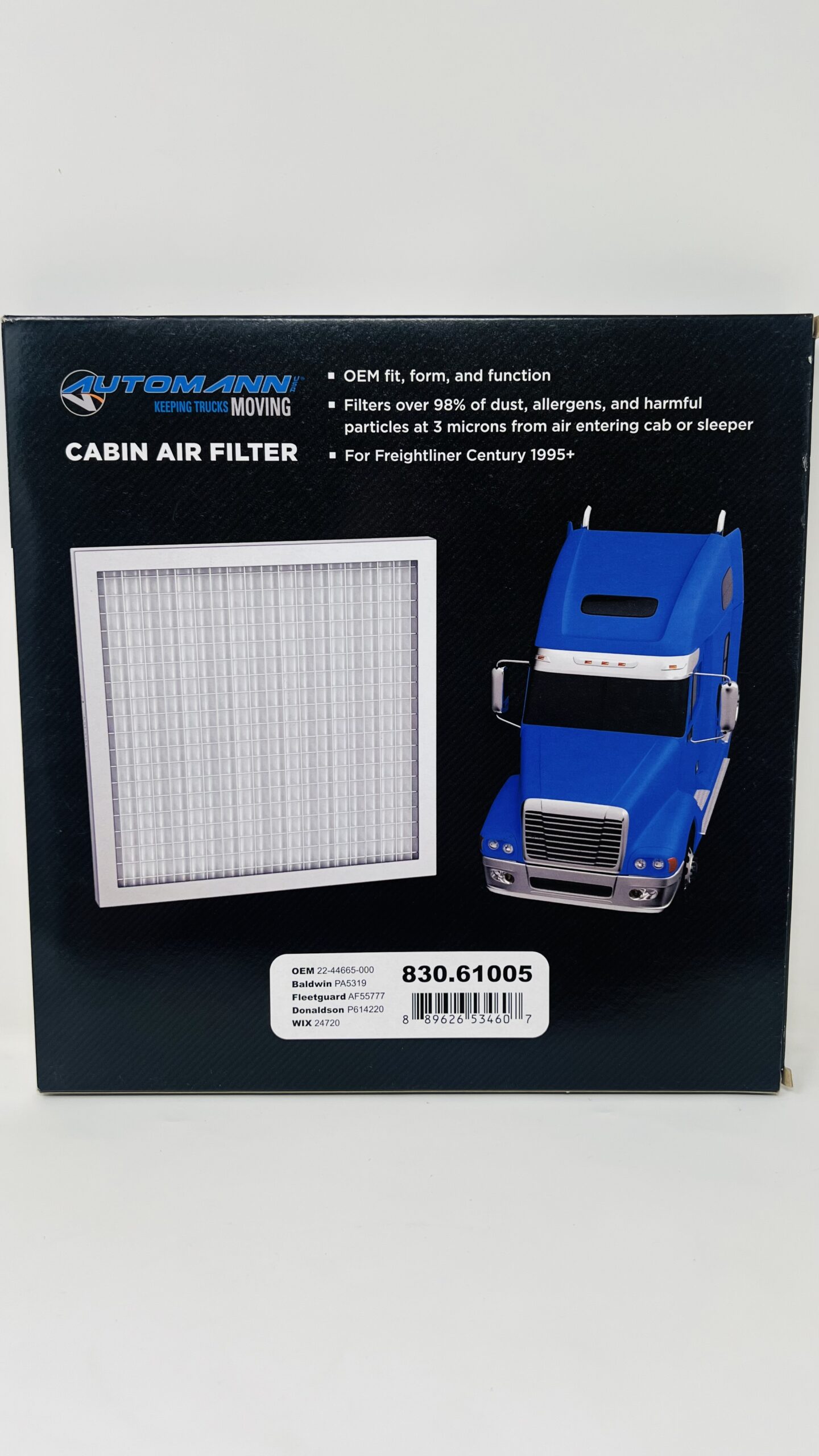 Cabin Air Filter For Freightliner Cascadia, Century, Columbia, Coronado. Cross Reference P609422/ BOA91559/ VCCT1000921S - Image 2