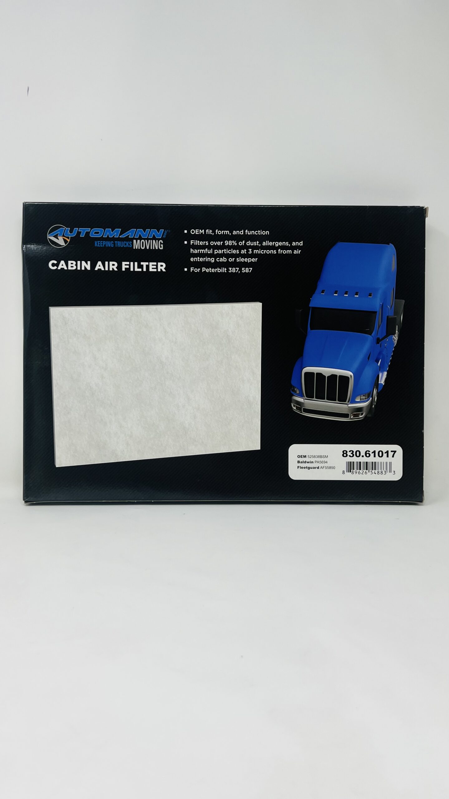 Cabin Air Filter Used In Peterbilt And Kenworth Trucks Models, Specifically The 387 And 587. Cross Reference With PA5694, 7972, 525838BSM, 3199021, 181424 - Image 4