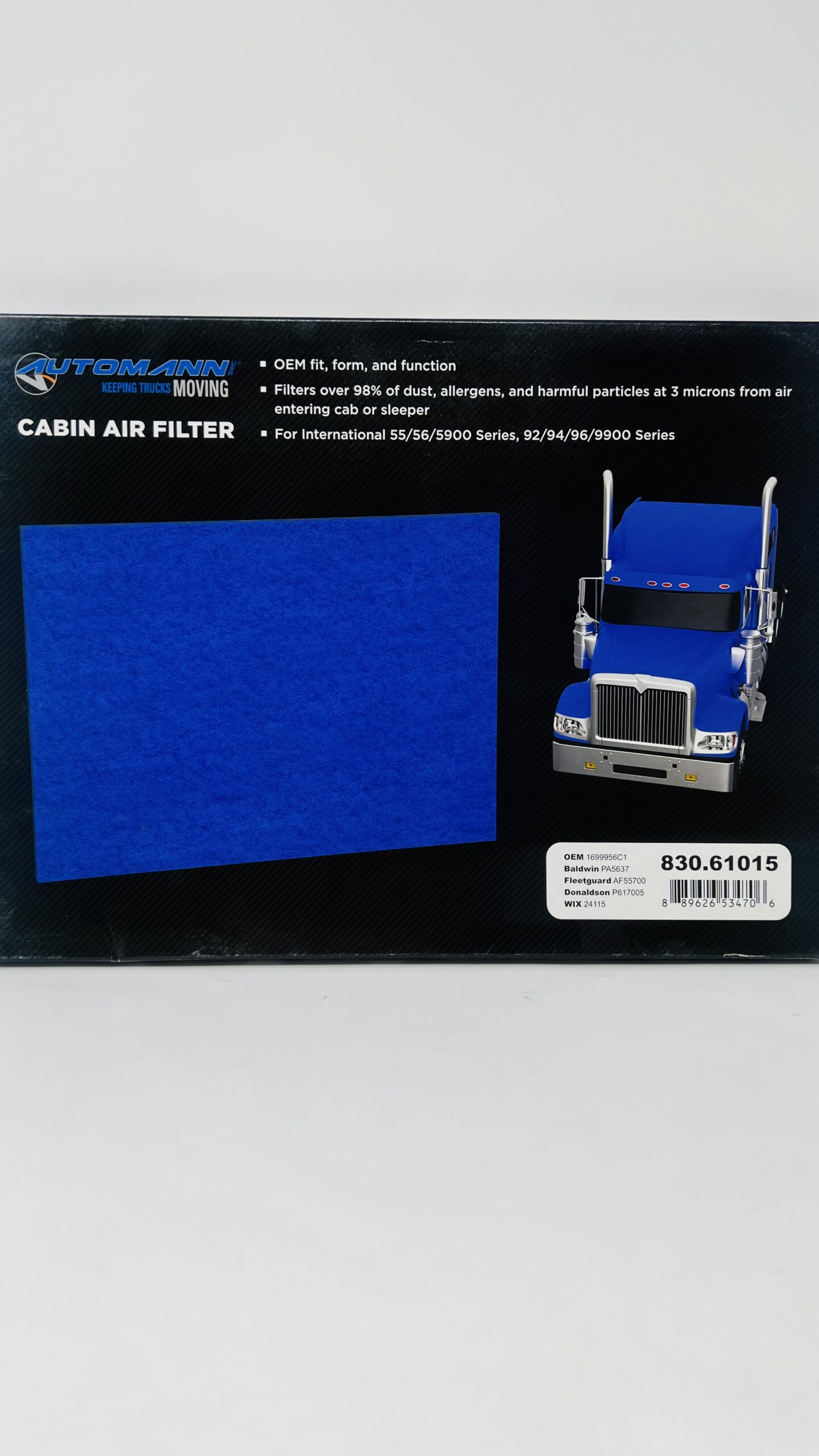 Cabin Air Filter For International Harvester (Ihc) Trucks, Particularly For The 5000I-5900I Series From 1995-2010. Replaces With 1699-956-C, 1699956C1, P617005, PA5637, 7987, 18-0824 - Image 2