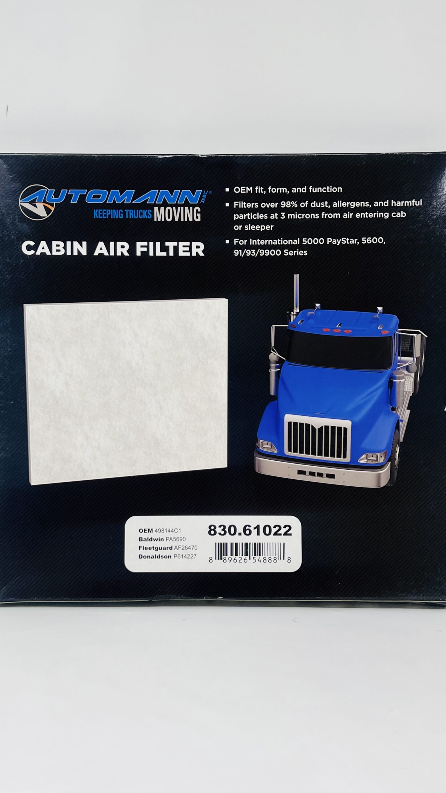 Cabin Air Filter For International (Ihc) Trucks, Specifically Models The 5000 Paystar And 5600, And 91/93/9900 Series. Cross Reference PA5690, P614227, 498144C1, 7990, 78R5306, RD5107731P - Image 3