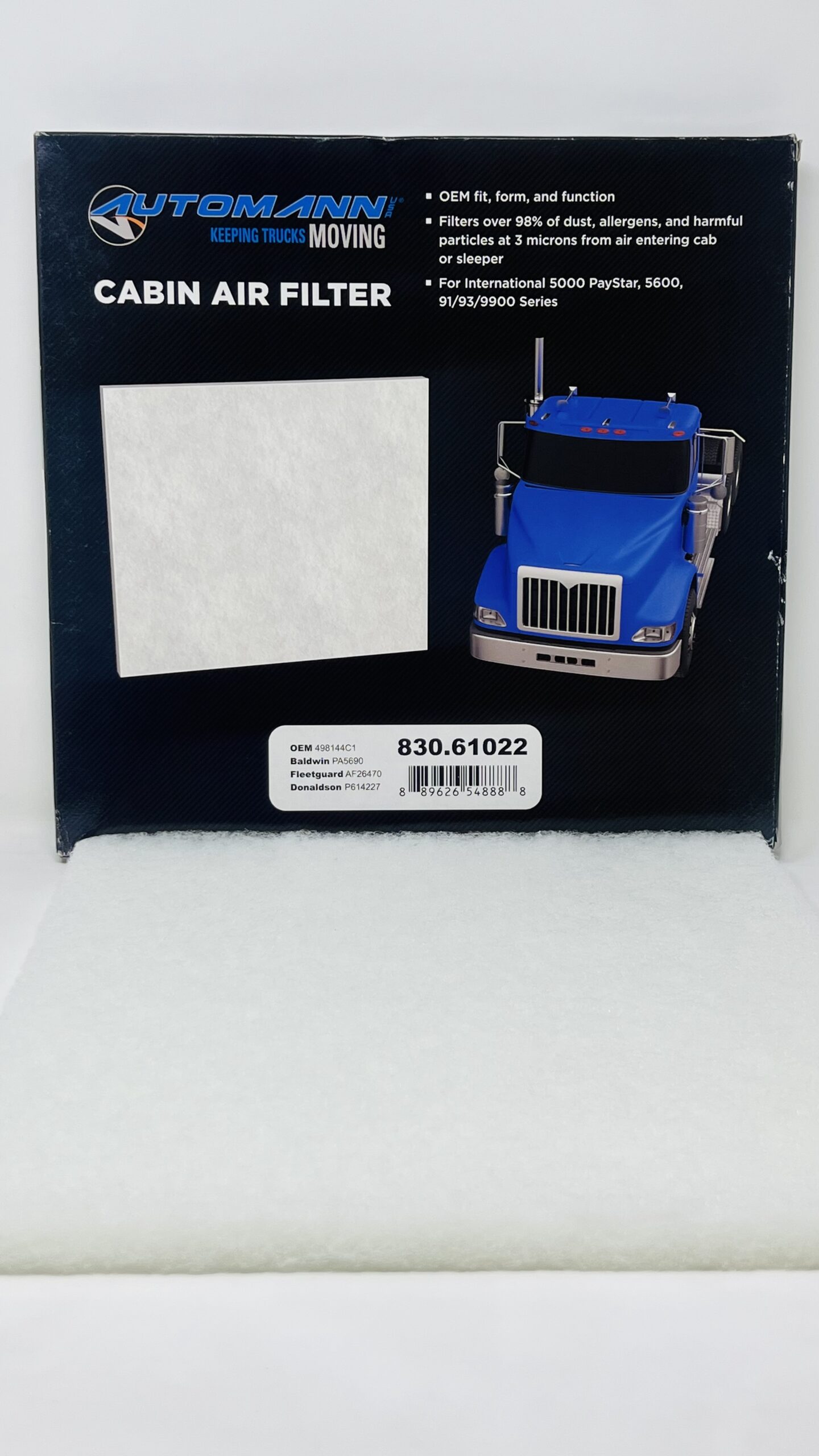 Cabin Air Filter For International (Ihc) Trucks, Specifically Models The 5000 Paystar And 5600, And 91/93/9900 Series. Cross Reference PA5690, P614227, 498144C1, 7990, 78R5306, RD5107731P - Image 2