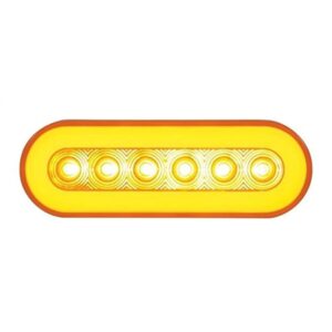 22 Led 6" Oval Glolight (Turn Signal) - Amber Led/Amber Lens