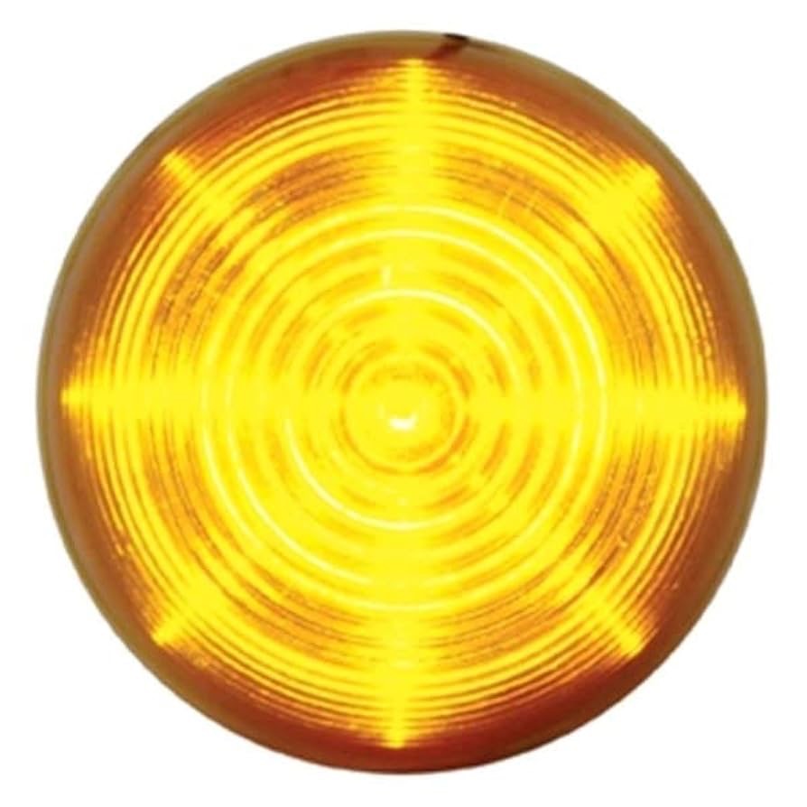 13 Led 2-1/2" Round Beehive Light (Clearance/Marker) - Amber Led/Amber Lens - Image 2