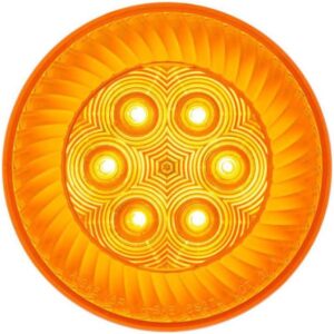 16 Led 4" Round Turbine Light (Turn Signal) - Amber Led/Amber Lens