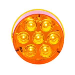 7 Led 2" Round Light (Clearance/Marker) - Amber Led/Amber Lens