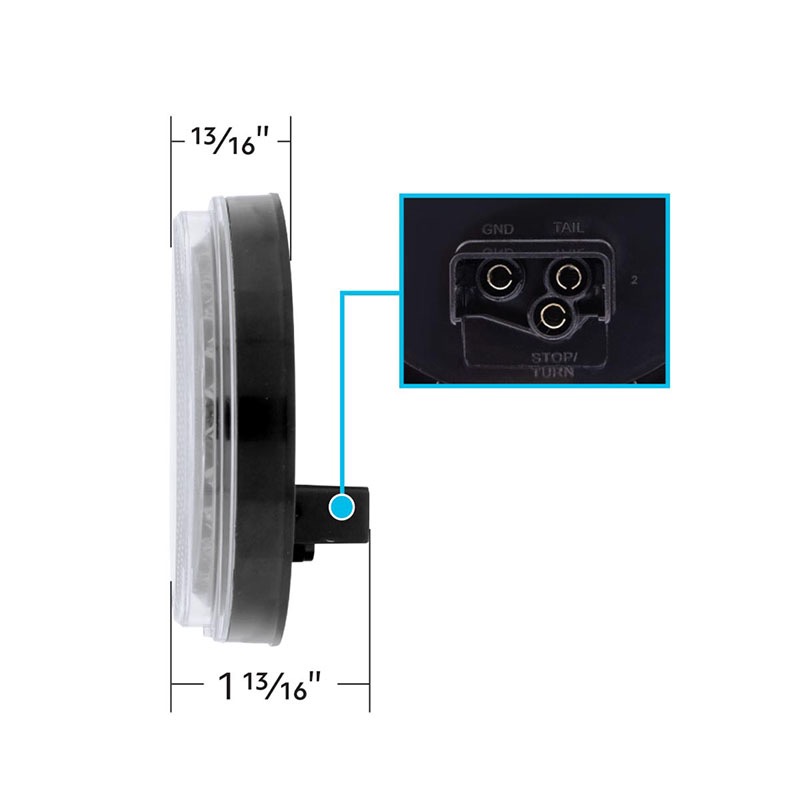 24 Led 4" Round Mirage Light (Stop, Turn & Tail) - Red Led/Clear Lens - Image 7