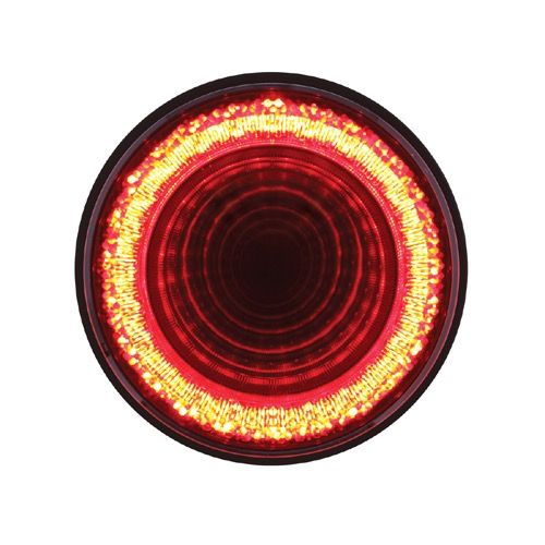 24 Led 4" Round Mirage Light (Stop, Turn & Tail) - Red Led/Red Lens