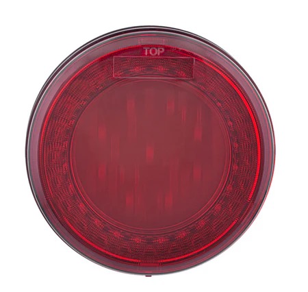 33 Led 4" Round Lumos Light X-Series (Stop, Turn & Tail) - Red Led/Red Lens - Image 2