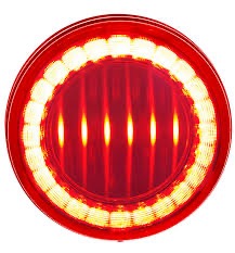 30 Led 4" Round Lumos Light I-Series (Stop, Turn & Tail) - Red Led/Red Lens