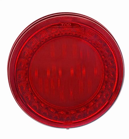 30 Led 4" Round Lumos Light I-Series (Stop, Turn & Tail) - Red Led/Red Lens - Image 2