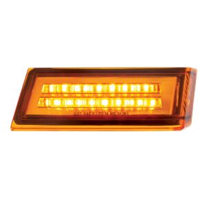 35 Led Sequential Turn Signal Light For 2018-2025 Freightliner Cascadia - Passenger - Amber Led/Amber Lens
