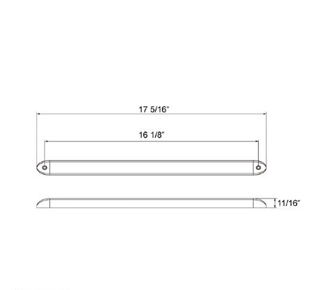 23 Smd Led 17-1/4" Reflector Turn Signal Light Bar Only - Amber Led/Amber Lens - Image 2
