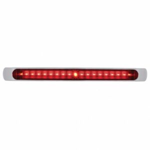 19 Led 17" Light Bar With Bezel (Stop, Turn & Tail) - Red Led/Red Lens