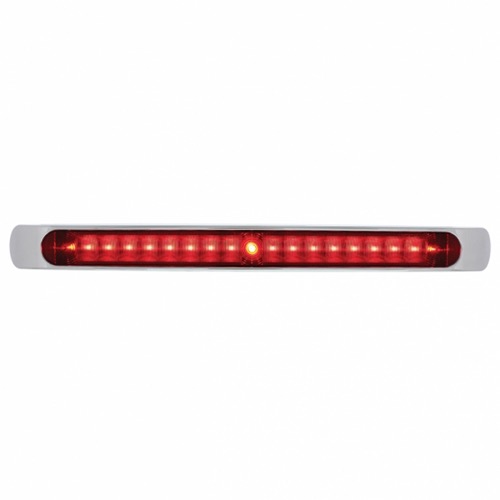 19 Led 17" Light Bar With Bezel (Stop, Turn & Tail) - Red Led/Red Lens