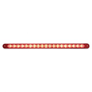 19 Led 12" Reflector Light Bar With Bezel (Stop, Turn & Tail) - Red Led/Red Lens
