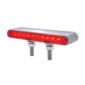 20 Led 6-1/2" Double Face Light Bar - Amber & Red Led/Amber & Red Lens