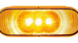 3 Led 6" Oval Light(Turn Signal)-Amber Led/Amber Lens
