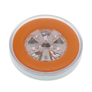 7 Led Turn Signal Light For 2008-2017 Freightliner Cascadia - Dome Lens, Amber Led/Amber Lens