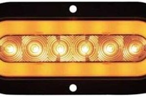22 Led 6" Oval Flange Mount Glolight (Turn Signal) - Amber Led/Amber Lens