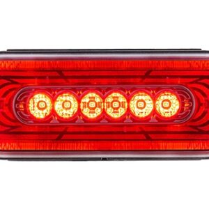 22 Led 6" Oval Abyss Light (Stop, Turn & Tail) - Red Led/Clear Lens