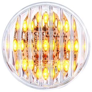 9 Led 2" Round Light (Clearance/Marker) - Amber Led/Clear Lens