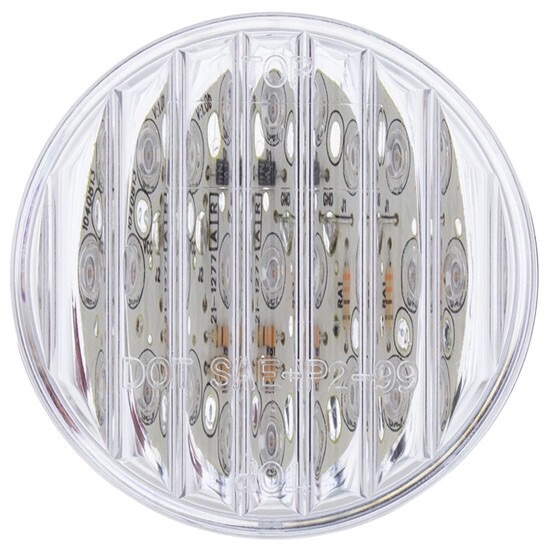 9 Led 2" Round Light (Clearance/Marker) - Amber Led/Clear Lens - Image 2