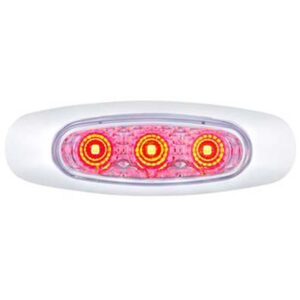 5 Led Reflector Light (Auxiliary/Utility) With Side Ditch Light -Red Led/Clear Lens