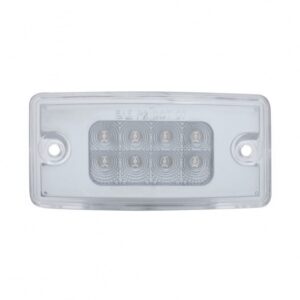 8 Led Reflector Cab Light For Freightliner Century (1996-2011) And Columbia (2001-2017) - Amber Led/Clear Lens