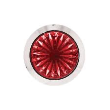 4 LED 1-1/8" WATERMELON DOUBLE FURY LIGHT WITH CLEAR LENS (CLEARANCE/MARKER) - RED & BLUE LED - Image 5