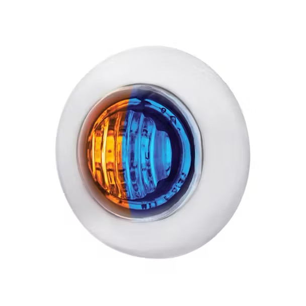 3 Led 3/4" Mini Double Fury Light (Clearance/Marker) - Amber Led/Blue Led - Image 2