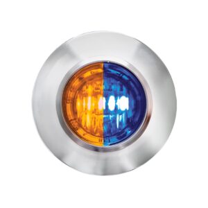 3 Led 3/4" Mini Double Fury Light (Clearance/Marker) - Amber Led/Blue Led
