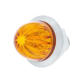 2 Led Dual Function 1-1/8" Watermelon Light (Clearance/Marker) - Amber Led/Amber Lens - Image 2