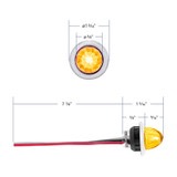 4 Led Dual Function 3/4" Mini Watermelon Light (Clearance/Marker) - Amber Led/Clear Lens - Image 3