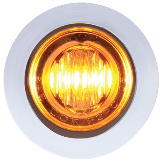3 Led 3/4" Mini Double Fury Light (Clearance/Marker) - Amber Led/White Led - Image 2