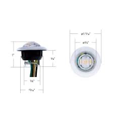 3 Led 3/4" Mini Double Fury Light (Clearance/Marker) - Amber Led/Red Led - Image 7