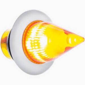 4 Led Dual Function 3/4" Mini Spike Light With Ss Bezel (Clearance/Marker) - Amber Led/Amber Lens