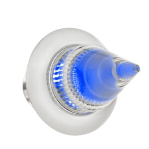 4 Led Dual Function 3/4" Mini Spike Light With Ss Bezel (Auxiliary/Utility) - Blue Led/Clear Lens