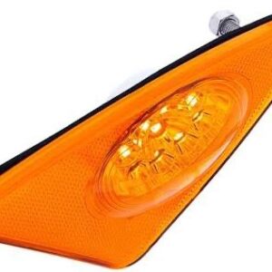 9 Led Competition Series Fender Light For 2007-2017 Kenworth T660 (Driver) -Amber Led/Lens