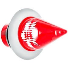 4 Led Dual Function 3/4" Mini Spike Light With Ss Bezel (Clearance/Marker) - Red Led/Red Lens