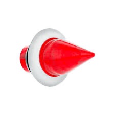 4 Led Dual Function 3/4" Mini Spike Light With Ss Bezel (Clearance/Marker) - Red Led/Red Lens - Image 2