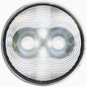 6 Led 4" Round Light (Back-Up)-White Led/Clear Lens