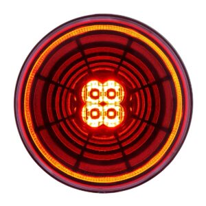 13 Led 4" Round Abyss Light (Stop, Turn & Tail) - Red Led/Red Lens