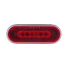22 Led 6" Oval Abyss Light (Stop, Turn & Tail) - Red Led/Red Lens - Image 2