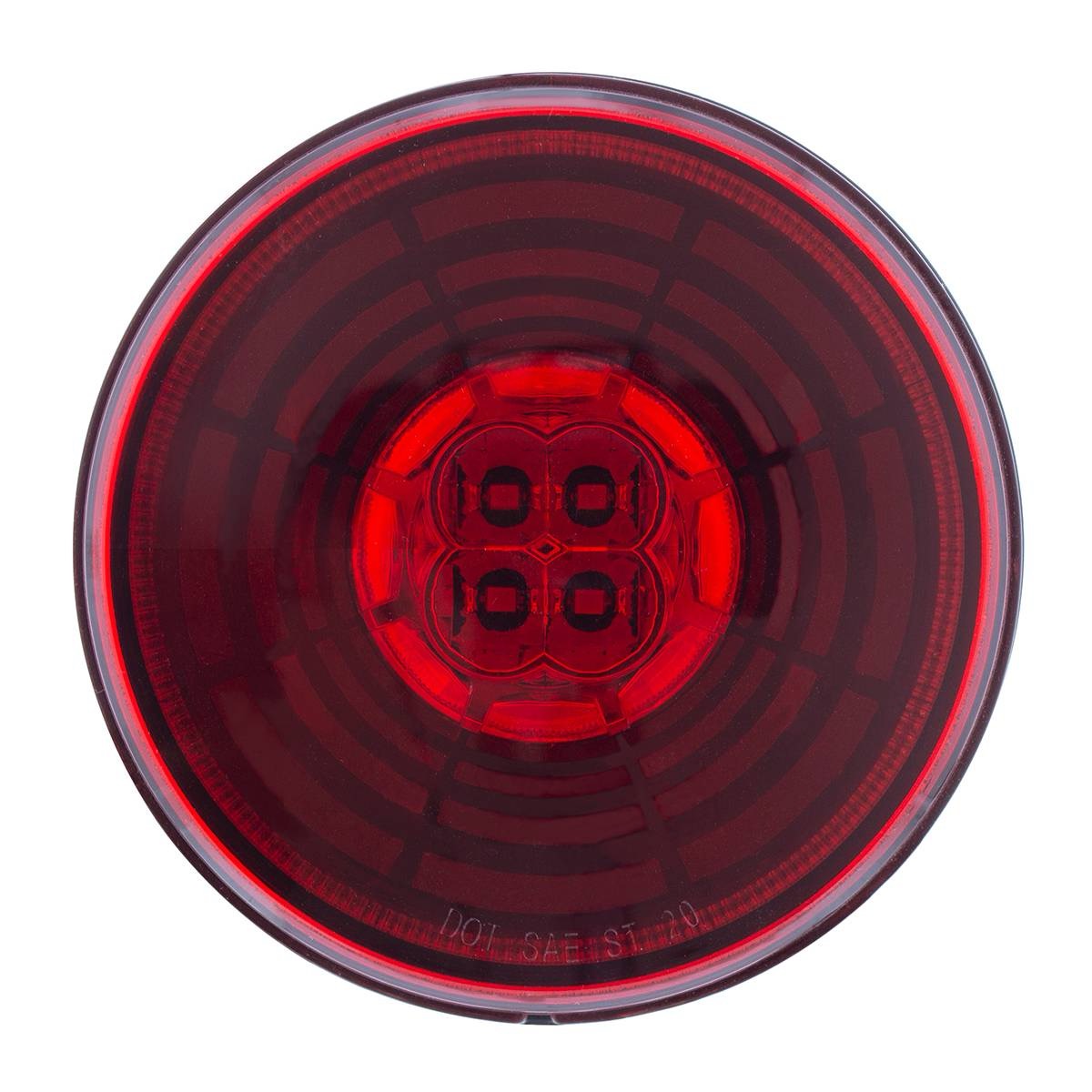 13 Led 4" Round Abyss Light (Stop, Turn & Tail) - Red Led/Red Lens - Image 2